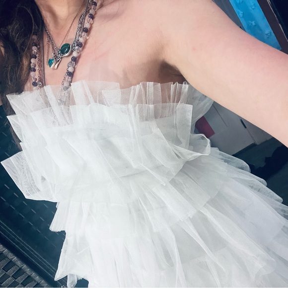 Untamed Petals Millie Mini Gown Tulle Strapless Party Dress Sz Small NWT - Picture 2 of 9